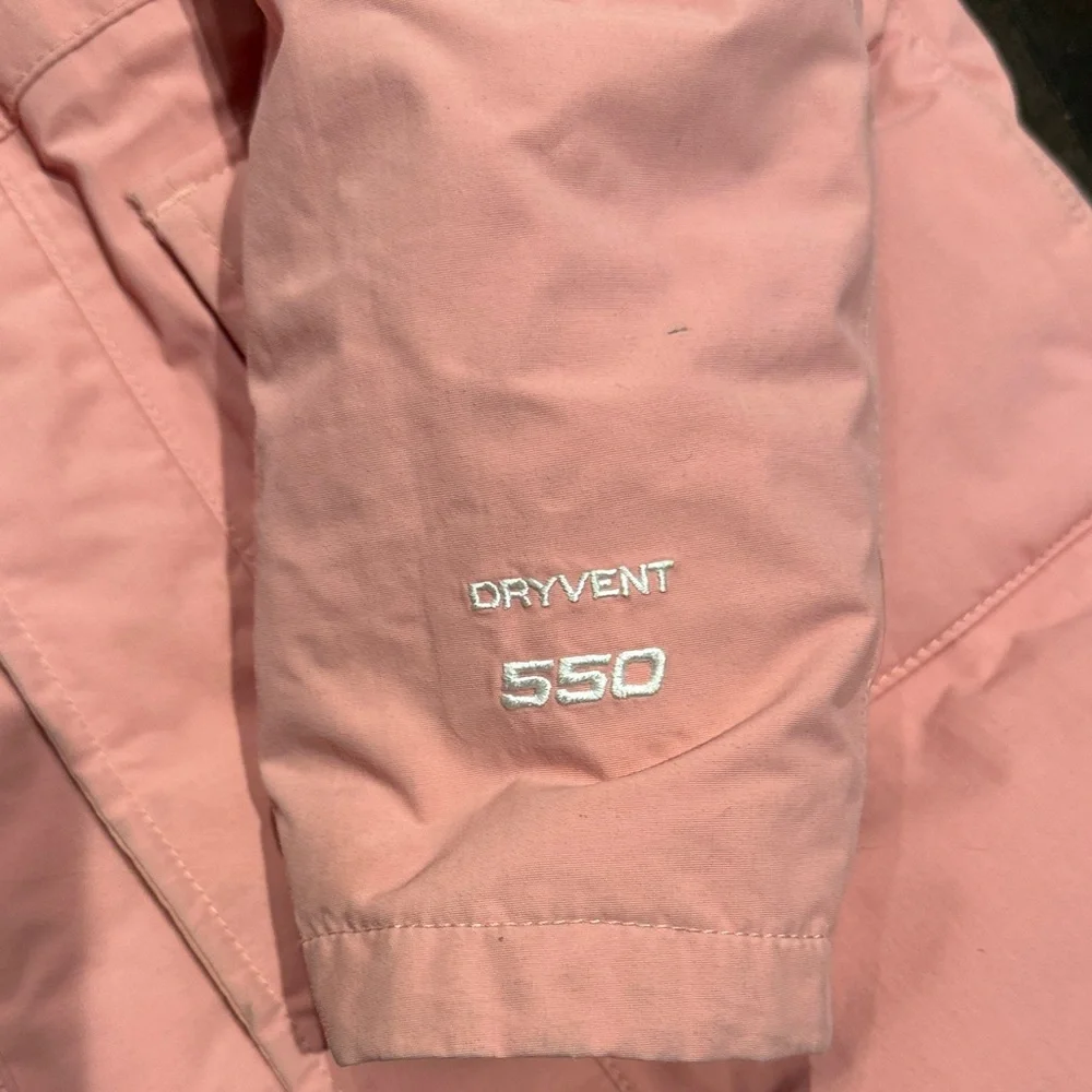 The North Face Kids Light Pink Puffer Coat Dress DRYVENT 550 - Picture 3 of 7
